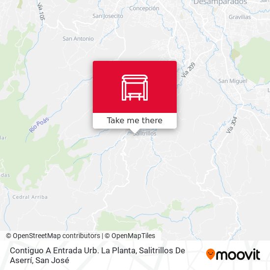Contiguo A Entrada Urb. La Planta, Salitrillos De Aserrí map