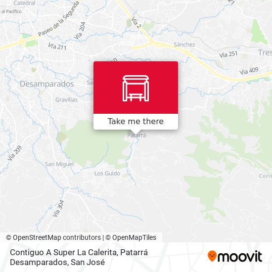 Contiguo A Super La Calerita, Patarrá Desamparados map
