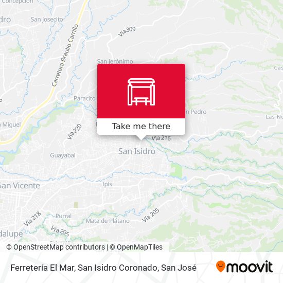 Ferretería El Mar, San Isidro Coronado map