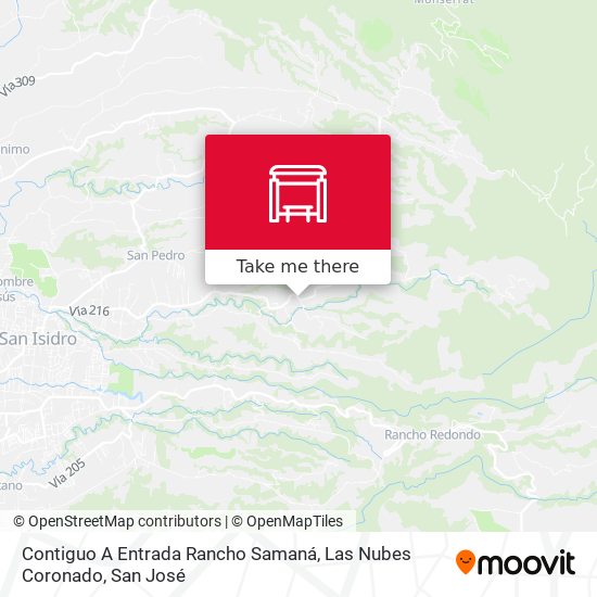 Mapa de Contiguo A Entrada Rancho Samaná, Las Nubes Coronado