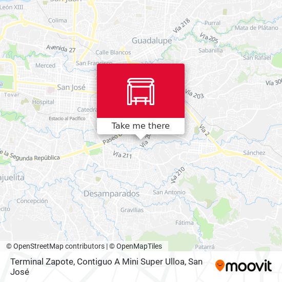 Terminal Zapote, Contiguo A Mini Super Ulloa map