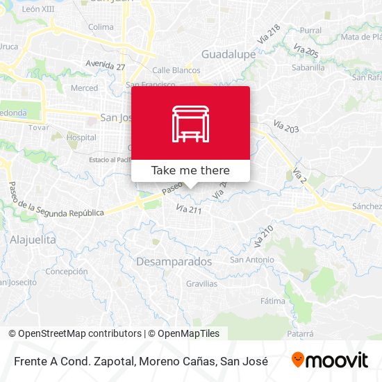 Mapa de Frente A Cond. Zapotal, Moreno Cañas
