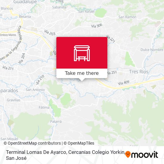 Terminal Lomas De Ayarco, Cercanías Colegio Yorkin map