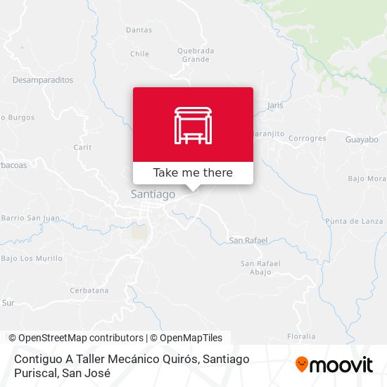 Contiguo A Taller Mecánico Quirós, Santiago Puriscal map