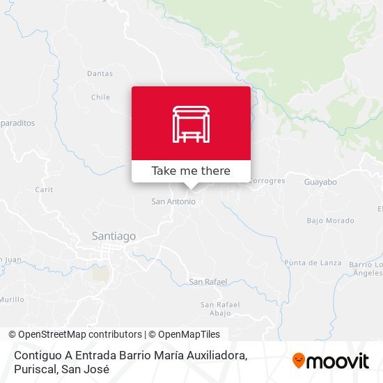 Contiguo A Entrada Barrio María Auxiliadora, Puriscal map