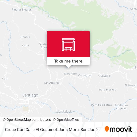Mapa de Cruce Con Calle El Guapinol, Jarís Mora