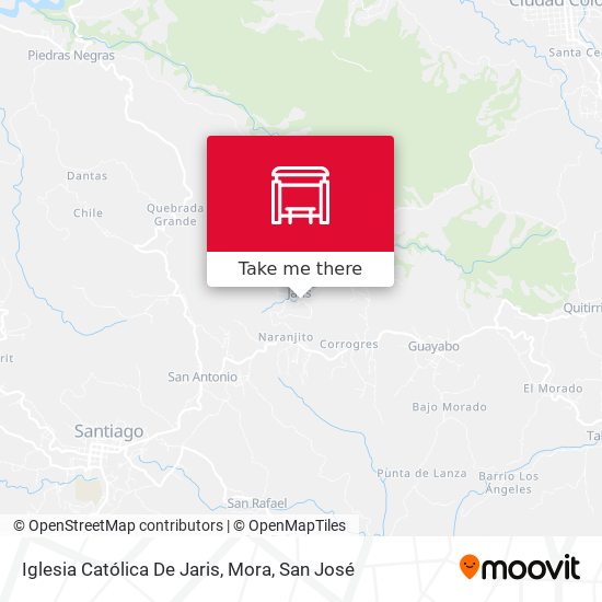 Mapa de Iglesia Católica De Jaris, Mora