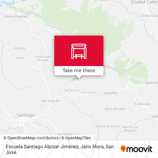 Escuela Santiago Alpízar Jiménez, Jaris Mora map