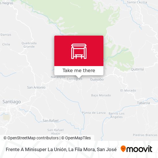 Frente A Minisuper La Unión, La Fila Mora map