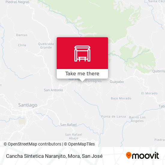 Cancha Síntetica Naranjito, Mora map