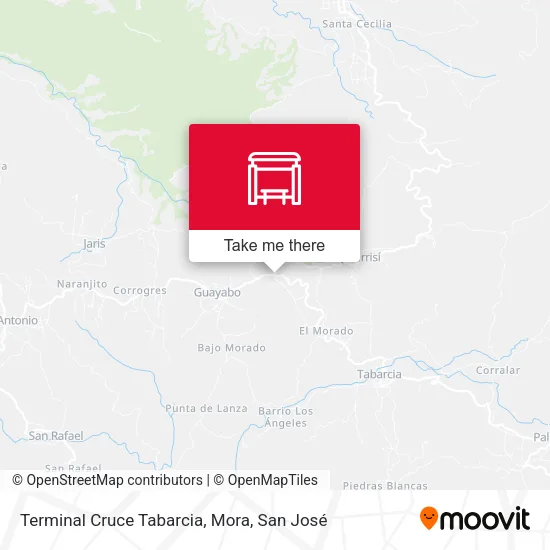 Mapa de Terminal Cruce Tabarcia, Mora