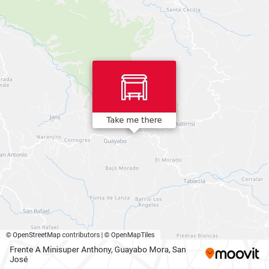 Frente A Minisuper Anthony, Guayabo Mora map