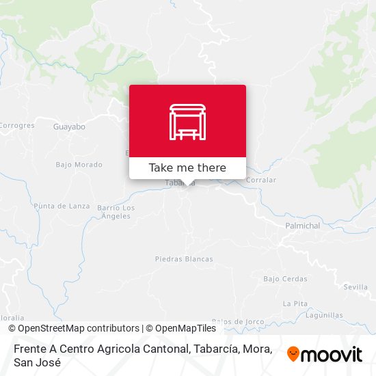 Frente A Centro Agricola Cantonal, Tabarcía, Mora map