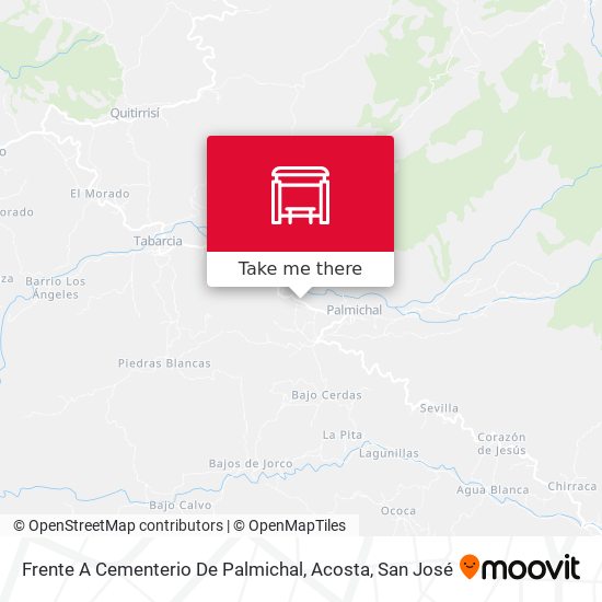 Frente A Cementerio De Palmichal, Acosta map