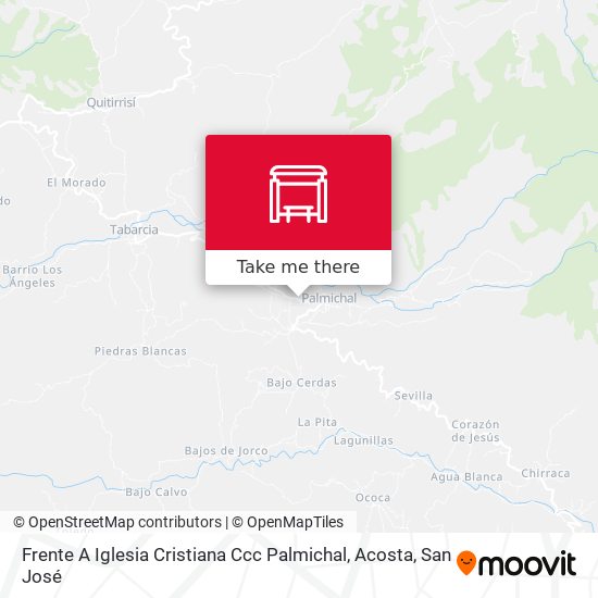 Mapa de Frente A Iglesia Cristiana Ccc Palmichal, Acosta