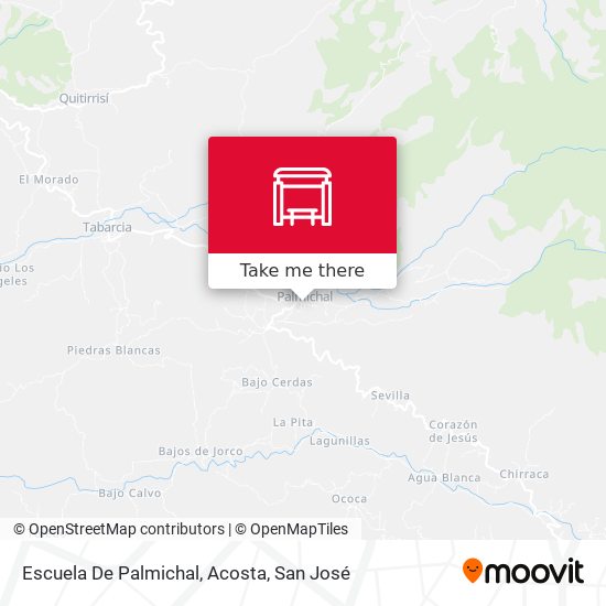 Escuela De Palmichal, Acosta map