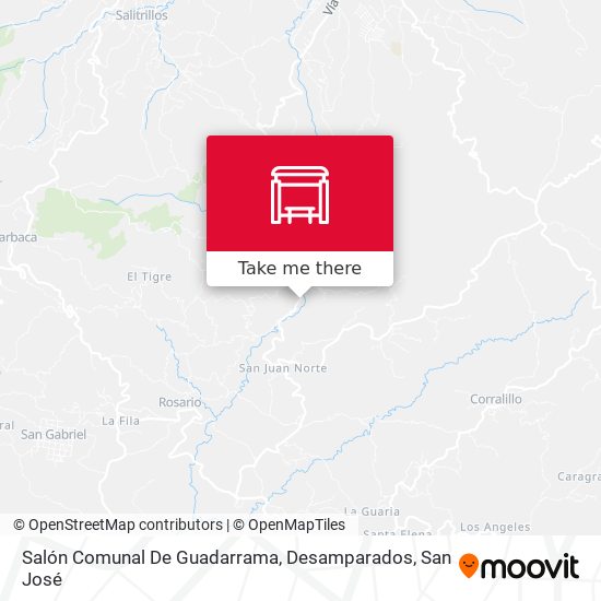 Salón Comunal De Guadarrama, Desamparados map