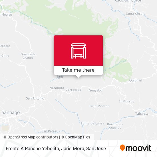 Frente A Rancho Yebelita, Jaris Mora map