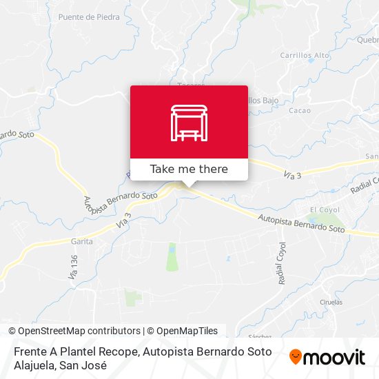 Mapa de Frente A Plantel Recope, Autopista Bernardo Soto Alajuela