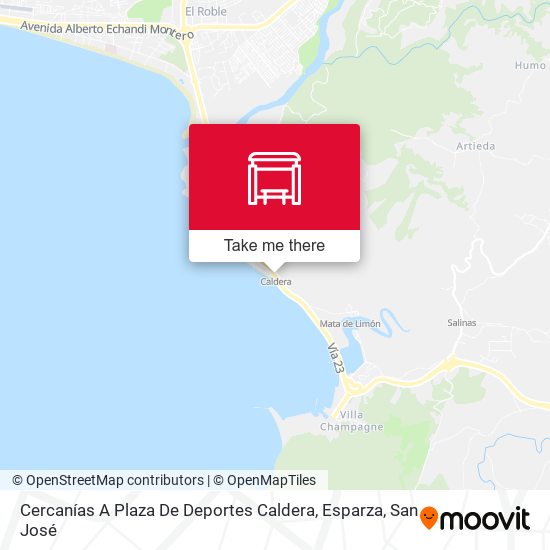 Cercanías A Plaza De Deportes Caldera, Esparza map