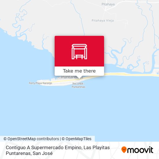 Mapa de Contiguo A Supermercado Empino, Las Playitas Puntarenas