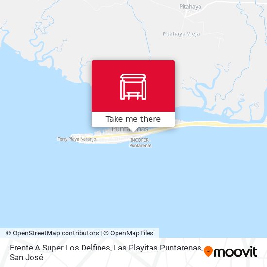 Mapa de Frente A Super Los Delfines, Las Playitas Puntarenas