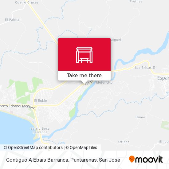 Mapa de Contiguo A Ebais Barranca, Puntarenas