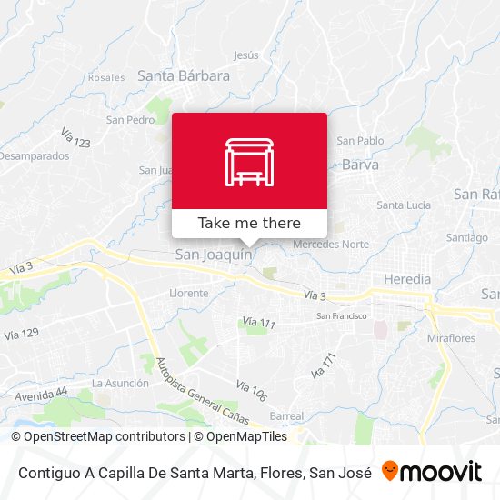 Mapa de Contiguo A Capilla De Santa Marta, Flores