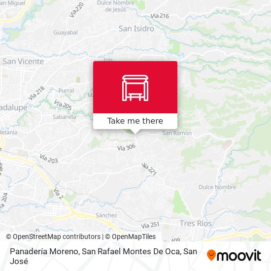 Panadería Moreno, San Rafael Montes De Oca map