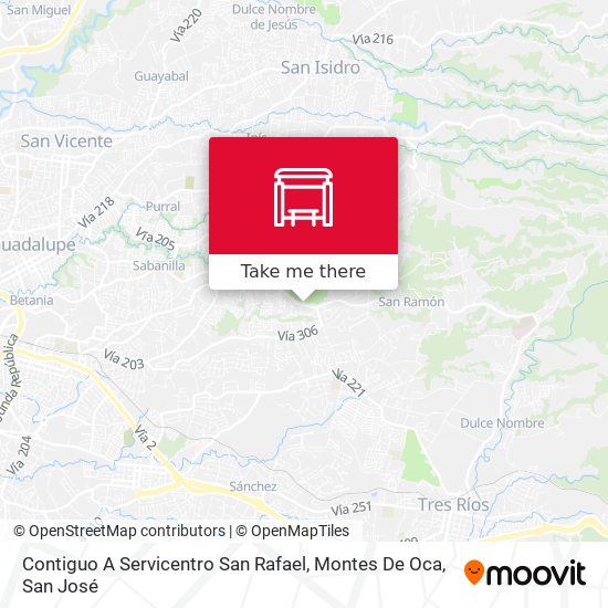Contiguo A Servicentro San Rafael, Montes De Oca map