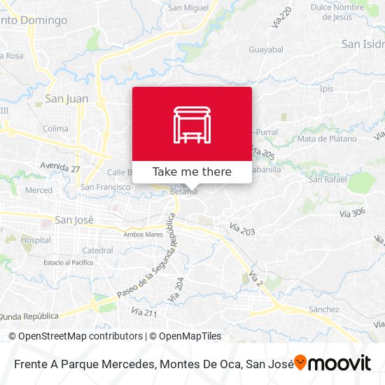 Frente A Parque Mercedes, Montes De Oca map