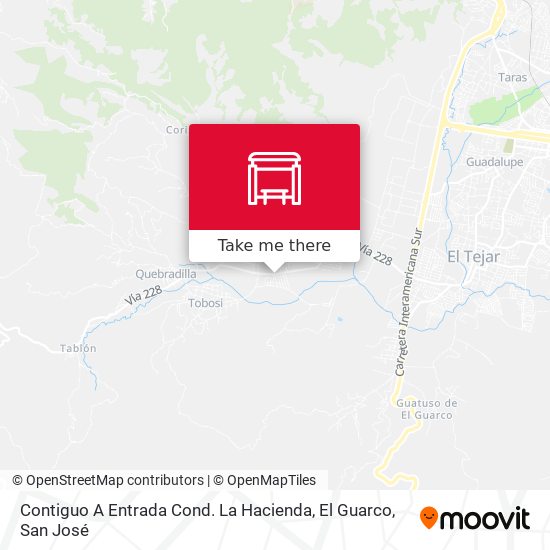 Mapa de Contiguo A Entrada Cond. La Hacienda, El Guarco