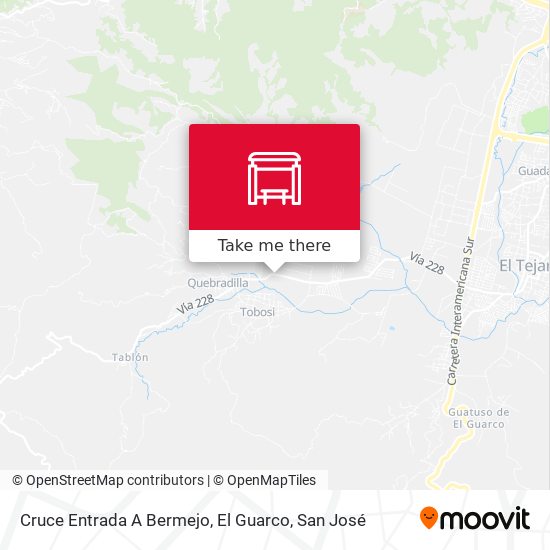 Mapa de Cruce Entrada A Bermejo, El Guarco