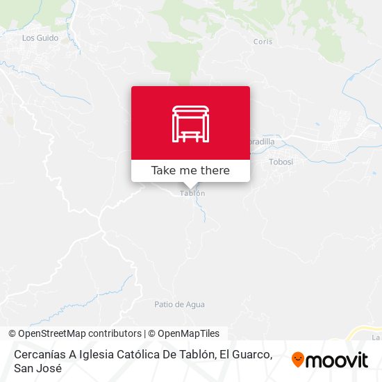 Mapa de Cercanías A Iglesia Católica De Tablón, El Guarco