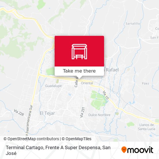 Terminal Cartago, Frente A Super Despensa map