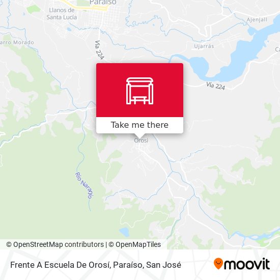 Frente A Escuela De Orosí, Paraíso map