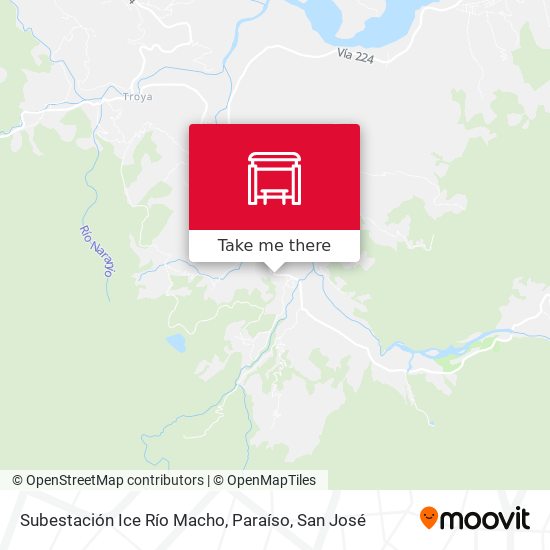Mapa de Subestación Ice Río Macho, Paraíso