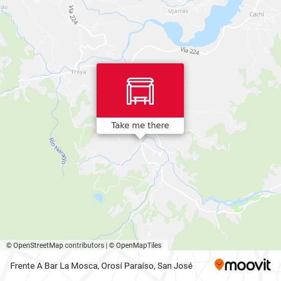 Frente A Bar La Mosca, Orosí Paraíso map