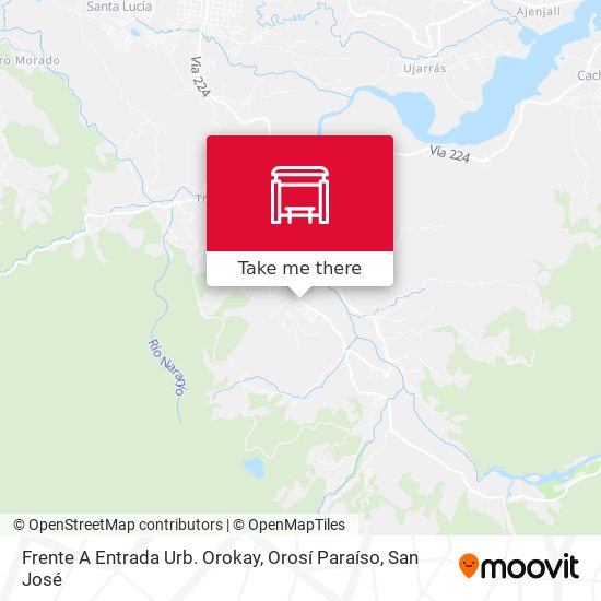 Mapa de Frente A Entrada Urb. Orokay, Orosí Paraíso