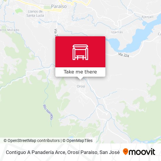 Contiguo A Panadería Arce, Orosí Paraíso map