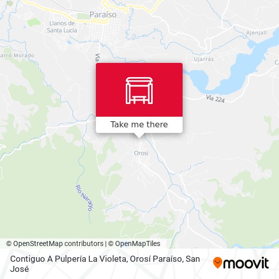 Contiguo A Pulpería La Violeta, Orosí Paraíso map