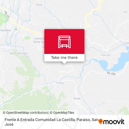 Frente A Entrada Comunidad La Castilla, Paraíso map
