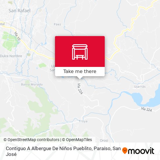 Contiguo A Albergue De Niños Pueblito, Paraíso map