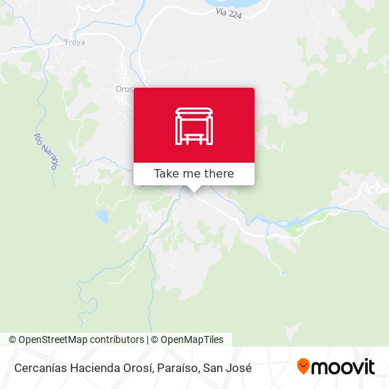 Mapa de Cercanías Hacienda Orosí, Paraíso