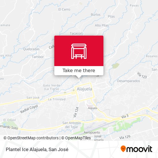 Plantel Ice Alajuela map