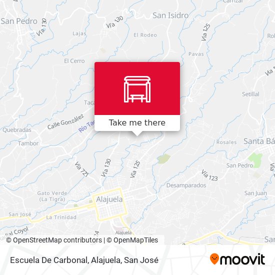 Mapa de Escuela De Carbonal, Alajuela