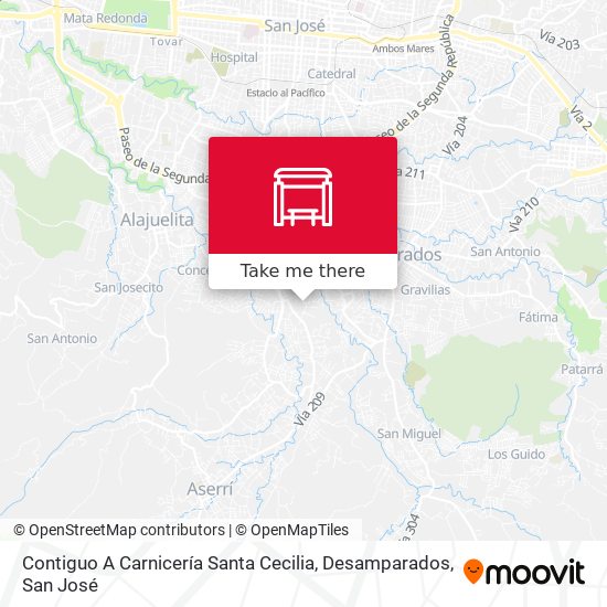 Contiguo A Carnicería Santa Cecilia, Desamparados map