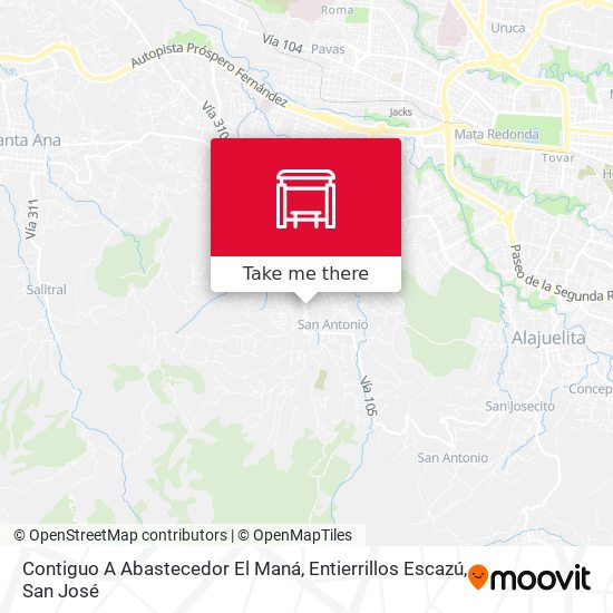 Contiguo A Abastecedor El Maná, Entierrillos Escazú map