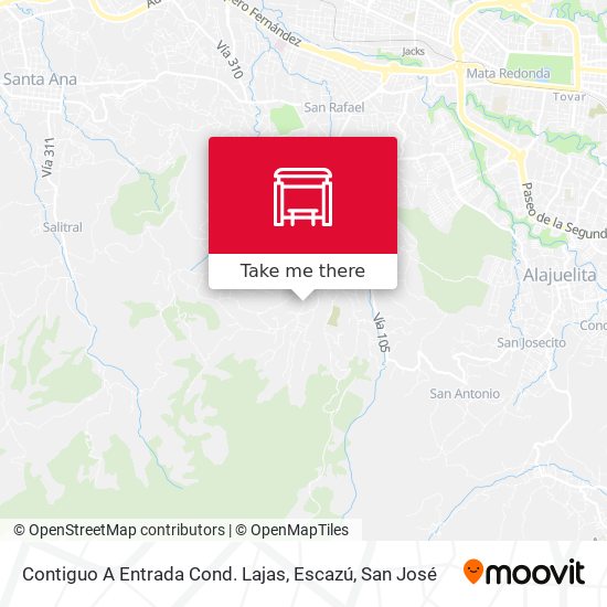 Contiguo A Entrada Cond. Lajas, Escazú map