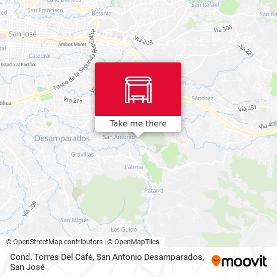 Cond. Torres Del Café, San Antonio Desamparados map